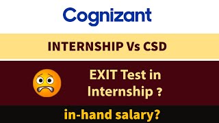 COGNIZANT internship Vs CSD [upl. by Ultann]