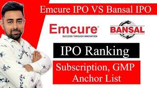 Emcure IPO Vs Bansal Wires IPO  IPO Ranking  Jayesh Khatri [upl. by Yrailih]