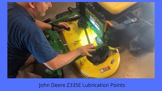 John Deere Z335E Zero Turn Mower Lubrication Points [upl. by Eiralav]