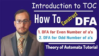 DFA Example for the language Even and Odd Number of as  DFA Design  TOC  Automata [upl. by Scutt]