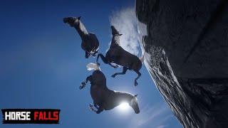 Horse Falls and Crashes  Euphoria Ragdolls  RDR2 PC Mods pt11 [upl. by Gorrian169]