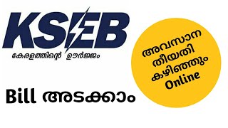 How to pay KSEB bill online even after due date [upl. by Tezil]