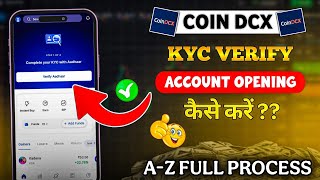 Coindcx Kyc Verification Kaise Kare  How To Create CoinDcx Account [upl. by Klingel]