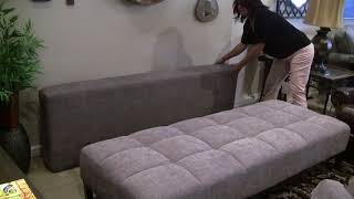 Serta Convertible Sofa  From Sofa to Bed In Seconds  Laineys Furniture [upl. by Rustin]