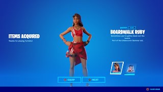 HOW TO GET NEW BOARDWALK RUBY SKIN IN FORTNITE [upl. by Waldron]