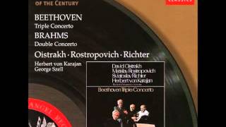 Brahms Double Concerto Oistrakh Rostropovich Szell [upl. by Svend]