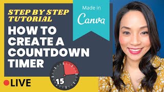 How to create a countdown timer Step by step Canva tutorial  so easy [upl. by Bibbie]