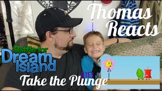 BFDI Battle for Dream Island REACTION Series PREMIERE Take the Plunge [upl. by Aisul]