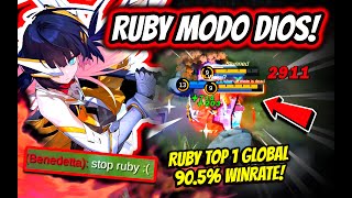 ¡ES IMPOSIBLE VENCER A ESTA RUBY RUBY TOP 1 GLOBAL 905 WINRATE  MOBILE LEGENDS [upl. by Luthanen]