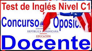 Test de InglésC1 Nivel C1 para el Concurso de Oposición Docente PruebaPiloto Prueba Piloto [upl. by Cornall]