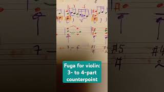 Bach fugue for violin bach analysis musictheory fuga violin sonata counterpoint jsb shorts [upl. by Tristam]