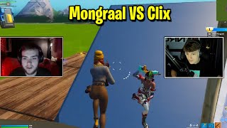 Mongraal VS Clix 1v1 Buildfights [upl. by Ecnatsnok]