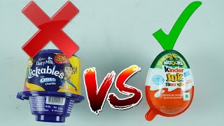 Dairy milk lickables Rudra VS Kinder Joy [upl. by Adiasteb733]