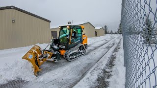 Plowing Snow with Brand New JCB Teleskid 2021 HandsOn Review [upl. by Falconer]