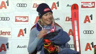 AUDI FIS Ski World Cup  Womens Slalom  Lienz AUT 1st run Dec 29 2023 weareskiing atomic [upl. by Noyad]