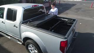 BAKFlip MX4 Hard Folding Truck Bed Cover On Nissan Frontier [upl. by Enimasaj]