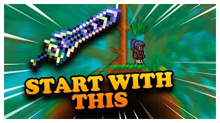 i Played Terraria Hardcore but I started with ZENITH [upl. by Eikcin474]