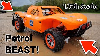 DONT Watch this Epic amp Loud 15th Scale Petrol RC Truck [upl. by Hyrup]