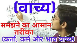 वाच्य परिवर्तन कर्ता कर्म भाव वाच्य समझे आसान शब्दो मे [upl. by Allemac349]