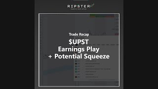 📺 UPST Earnings Play  Potential Squeeze [upl. by Enrev]