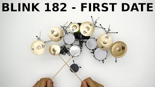 Blink 182 FIRST DATE🍺Miniature Drums Cover🍺 [upl. by Hilarius]