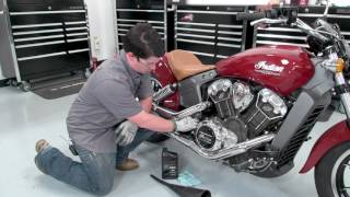 Indian Scout Oil Change  Indian Motorcycle [upl. by Merideth312]