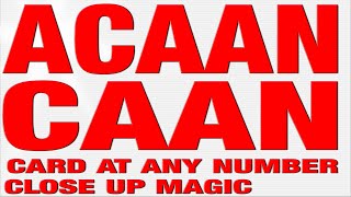 Virtual ACAAN Any Card Any Number Magic Trick and Tutorial Berglas Effect [upl. by Enwahs]