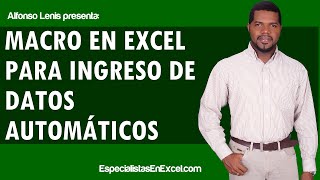 Macros en Excel para ingreso de datos automáticos capacitación excel microsoft office ecel [upl. by Aeirdna710]