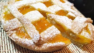 La crostata all’arancia con pasta frolla light senza burro perfetta per la dieta Ha solo 110 Kcal [upl. by Diantha]