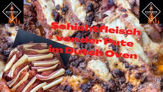 Schichtfleisch im Dutch Oven  Petromax FT9  Cordon Bleu Style  Gasgrill [upl. by Maher982]