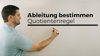 Ableitung bestimmen Quotientenregel zum Ableiten von Funktionen  Mathe by Daniel Jung [upl. by Socrates]