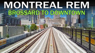 Montreal REM Ride from Brossard to Downtown during Inauguration Weekend  July 2023 [upl. by Pacien]