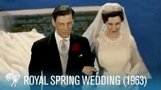 Royal Spring Wedding of Princess Alexandra 1963  British Pathé [upl. by Einitsed]