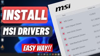 How To Download amp Install MSI Drivers For laptopDesktopMotherboard Graphics Network Adapter Audio [upl. by Jerrold992]