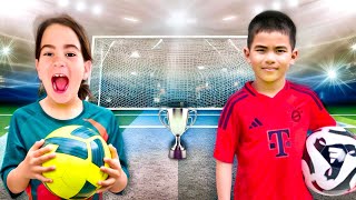 FUßBALL CHALLENGE gegen 11 JÄHRIGEN PROFI ⚽😱 [upl. by Dafna]