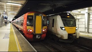 Trains at City Thameslink 14012023 incl Class 387 1080p50 HD [upl. by Esenaj]