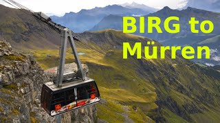 Birg to Mürren Cable Car  Switzerland Tourism  Swiss Alps [upl. by Zippel]