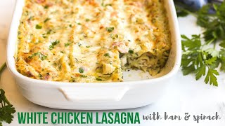 WHITE CHICKEN LASAGNA  easy to prep ahead  The Recipe Rebel [upl. by Goodman93]