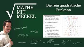 Die rein quadratische Funktion  MatheMitMeckel machts möglich [upl. by Ddej]