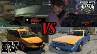 LS Taxi VS LC Taxi GTA V vs GTA IV [upl. by Rolanda]