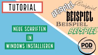 Wie installiere ich eine neue Schrift unter Windows Anleitung  Tutorial [upl. by Amlev]