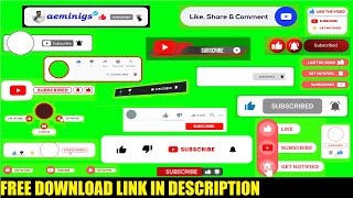 21 green screen subscribe button animation free download no copyright [upl. by Sheelagh]