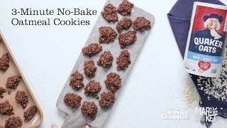 Quaker Oats  3 Minute No Bake Oatmeal Cookies [upl. by Ssidnak27]