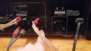 How 2 hook up a active subwoofer to a receiver or integrated amp with no subwoofer pre out on unit [upl. by Aryhs]