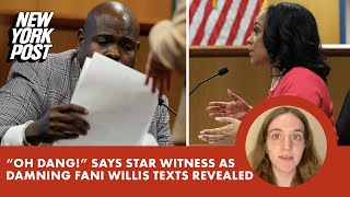 Nathan Wade’s exdivorce lawyer blurts out ‘Oh dang’ when presented w texts at Fani Willis trial [upl. by Neetsirk]