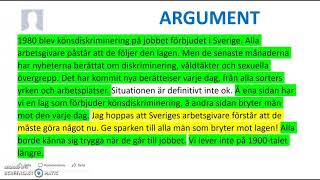 Argumenterande text  skriva [upl. by Dinsdale]