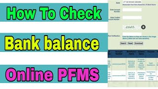 how to Bank Balance Check Online PFMS [upl. by Yemrots777]