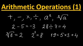 Arithmetic Operations Math Tutorial Arithmetic 2 part 1 [upl. by Ikkin572]