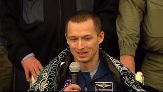 Expedition 50 Crew Receives a Warm Welcome in Kazakhstan [upl. by Ecirbaf]