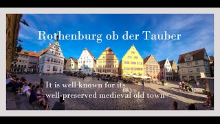 🇩🇪 4K HD  One day visit in Rothenburg  Rothenburg ob der Tauber [upl. by Notsae]